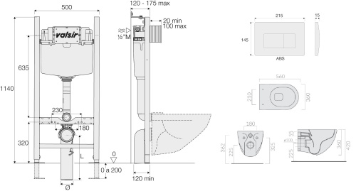 Комплект унитаза с инсталляцией VALSIR KIT VSBM 7317 Std фото 12